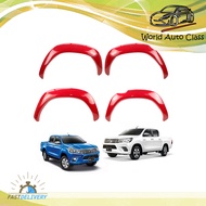 คิ้วล้อทรงห้าง เรียบ 5นิ้ว สีแดง 3T6 Toyota Aftermarket Parts Hilux Revo SR5 ประตู ปี2015 - 2017 มี