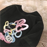 【220G 100%Cotton】SISI Cute Colorful Min-nie T-shirt Summer Oversize Cotton Casual Round Neck Loose
