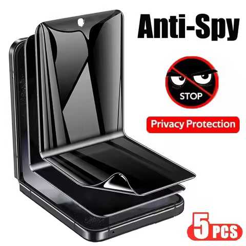 5Pcs Privacy Anti-Spy Peeping Hydrogel Film For Samsung Galaxy Z Flip 5 4 3 Flip5 Flip4 Soft Screen 