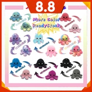 👨‍👩‍👧‍👦MEKIDS👨‍👩‍👧‍👦Reversible Octopus Doll Patung Sotong Octopus Toy Plush TIKTOK Bipolar Plushie S