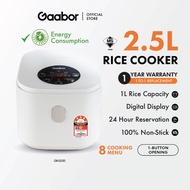 Gaabor Mini Rice Cooker (2.5L) Smart Micro Processor Rice Cooker Non-Stick GR-S25D