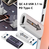 USB A To USB C Adapter QC 4.0 USB 3.1 To PD Type-C Adapter USB3.1 10Gbps Type A To Type C Charger Co