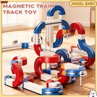 Magnetic Train Track Assembly Toys Kids DIY Versatile Track Building Assembly Blocks Children Birthd