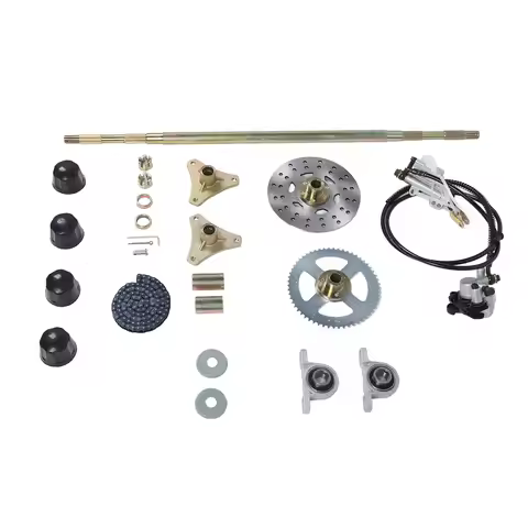Go Kart Rear Live Axle Kit Brake Disc Caliper Assembly Construction Enhance Stability Metal for 50cc