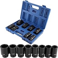 3/4 Inch Impact Wrench Nuts, 8-Piece Socket Spanner Set Socket Set 24-38 mm