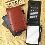 A7 PU Leather Cover Journal Notebook with Calculator Working, with Pen Pad Holder Set Multi Function