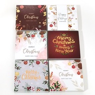 30 Pcs/Pack Square Merry Christmas Cards 2023 Happy New Year Wishes Cards Christmas Gifts Decorative Greeting Cards Xmas Gift Cards