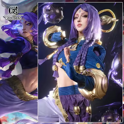 ROLECOS Game LOL The Unbroken Faith Yunara Cosplay Costume LOL Yunara Cosplay Outfits Women Hallowee