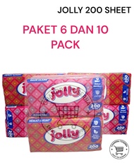 TISU JOLLY 200 SHEET 2 PLY PAKET 6 DAN 10 PACK