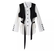 Blus pullover 2in1 atasan wanita lengan panjang model Korea/atasan wanita free rompi/tunik wanita/at