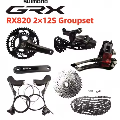 Shimano GRX Series RX820 2x12S Groupset FC-RX820 170/172.5MM 48-31T Crankset Hydraulic Disc Brake Fo