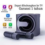 E ONE karaoke speaker bluetooth 2 mic wireless home karaoke set  - Garansi 1 tahun