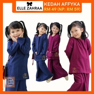 READYSTOCK❗️Baju Kurung Kedah Kids Affyka by Elle Zahraa (Baju Kurung Raya Budak Murah)