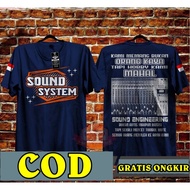 HITAM Special SOUND SYSTEM OPERATOR MIXER CONTROL NAVY T-SHIRT BLACK POLYESTER t-shirt material LD 1