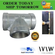 Stainless Steel Reducing Tee Pipe ( 1/2"- 15mm, 3/4"- 20mm ) Stainless Steel Pipe Fitting Piping Connector