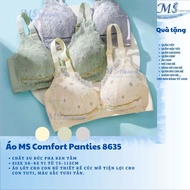 MS Mombaby silk lace maternity bra with open buttons for breastfeeding 8635