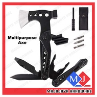 15 in 1 Multitool Camping Axe Camping Hatchet With Credit Card Tool For Camping Hiking Repairing MQ0