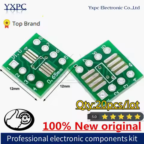 20PCS SOP8 turn DIP8 / SMD to DIP IC adapter Socket SOP8/TSSOP8/SOIC8/SSOP8 Board TO DIP Adapter Con