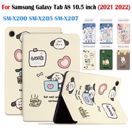 For Samsung Tablet Galaxy Tab A8 X200 X205 X207 10.5 inches 2021 2022 Waterproof PU Leather Cover TabА8 Wi-Fi SM-X200 LTE SM-X205 Fashion Cute Cartoon Pattern Protective Cases