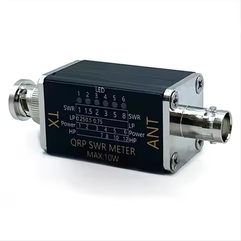 (SPOR) SWR Meter Power Meter 1-30mhz 10W Standing Wave Meter Power Meter 6 LED Indicators Portable S