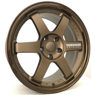 TE37 18 inch 8.5JJ 5X114.3 5X112 ET40 CAR SPORT RIMS CHEAP WHEELS BRONZE H633-7