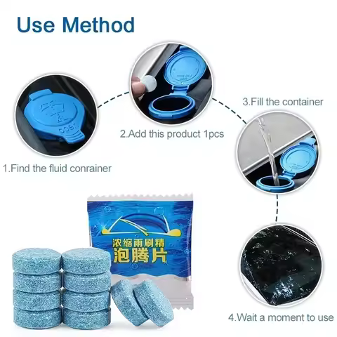 Car Glass Water Effervescent Film Wiper Solid Concentrate Four Seasons Universal Strong Anti-freeze 
