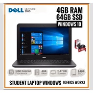 dell latitude 3190 windows 10 pro | 12" display | Intel Celeron | 4GB Ram | 64GB SSD | HDMI | SSD | 