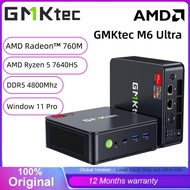 GMKtec M6 Ultra Mini PC AMD Ryzen 5 7640H  DDR5 Barebone Gaming Desktop Windows 11 Pocket PC 4K UHD 