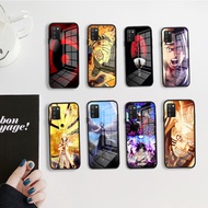 Naruto Sasuke Casing Case Samsung Galaxy A02 M02 A02S M02S Case Cartoons Tempered Glass Phone Casing