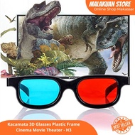 3D Glasses Plastic Frame Cinema Movie Theater Glasses