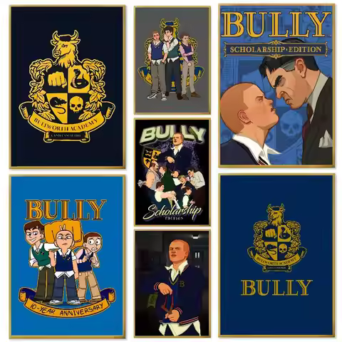 B-Bully GAME Poster Home Decor HD Sticky Wall Waterproof Home Living Room Bedroom Bar Decoration
