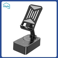 Fityle Desktop Mobile Phone Holder with Sound Amplifier Desktop Phone Support Folding Cell Phone Stand for Office Home Bedroom Desktop