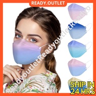 READY⭐ 10PCS Gradient 4ply Adult mix color Face Mask kf94 Ear Loop topeng muka jovian face mask kain