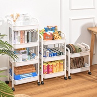 Trolley Rack Household Living Room and Kitchen Dormitory Removable Storage Storage Rack Snack Book Article Storage Shelf
