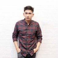 Dcash Flannel Maroon Black