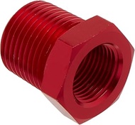 DNA MOTORING FT-1-9022-06-08-RD 1/2" Male To 3/8" Female Anodized Npt Piping Thread Reducer Adapter 