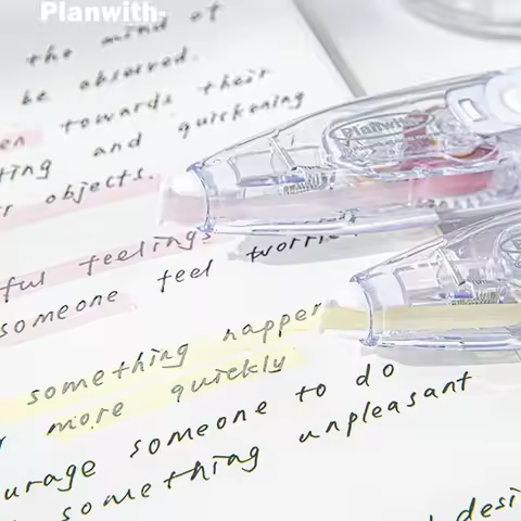 Colorful Hightlighter Tapes Kawaii Correction Tape Style Sticky Note Lovely Solid Color Writing Pad