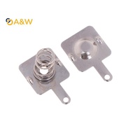 A&W 5Set 12MMx12MM - + Replacement Metal Batteries Spring Contact Plate Silver Unidirectional Slot F
