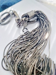 美品帶盒 CELINE 銀光金屬流蘇 包包掛飾 包扣 掛件 鎖匙扣鑰匙圈