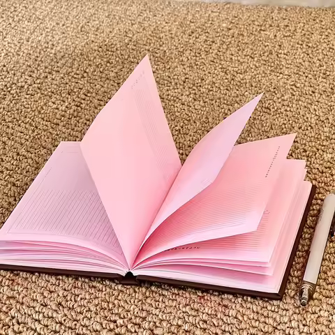 Kawaii Journal In Strawberry Chocolate Pink - Cute A6 Planner Ideal For Girls And Travel Diary
