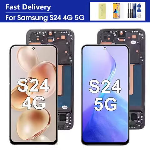 For Samsung S24 4G 5G Tested LCD Display Touch Screen Digitizer Assembly Replacement for S921B SM-S9