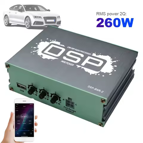 Audio Digital Sound Processor Support APP Control DSP Car Equalizer 6-Channel Output Navigation Soun