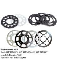 Motorcycle 420 Chain 35/37/39/41/43/45/48/51/53/57/60 Tooth Rear Sprocket ID 76mm For 50cc 70cc 90cc