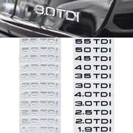 3D ABS Car Sticker For 2.0 2.5 3.0 4.0 TDI 30 35 40 45 50 55 TDI A4 A5 A6 A7 A8 Q5 Q7 Letter Emblem 