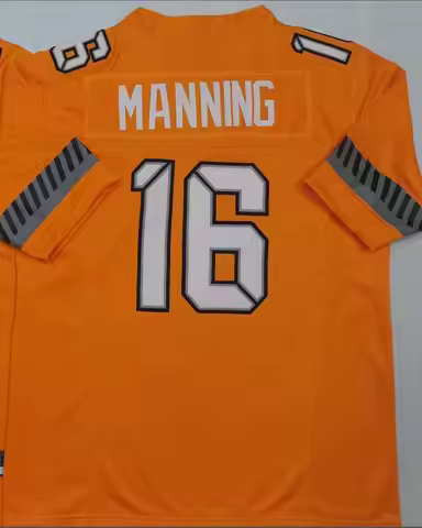 2025 TENNESSEE 16 Peyton Manning White Black Orange College Football Volunteers Stitched Jersey Drop