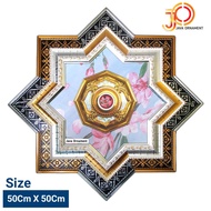 Ornamen Pvc Hiasan Fiting Lampu Plafon ukuran 50X50 Cm