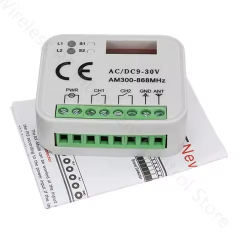 Remote Control Switch Receiver 433MHz 868MHz 390 MHz frequency Receiver AC/DC 9-30V 433-900MHz For G