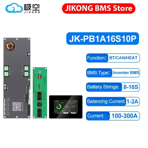 JK BMS V19 Version 8~16S 100A JIKONG Home Energy Storage BMS 24V 48V Active Balance 2A LiFePo4 Li-Io