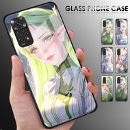 For Xiaomi Redmi Note 11 4G Note 11S Note 11 Pro 5G Cartoon Elves Soft Edge Silicone Case Shockproof Tempered Glass Back Cover Phone Casing