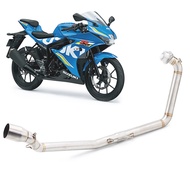 ✁For SUZUKI GSX-R150 GSX-S150 Motorcycle Exhaust Pipe Middle Link Pipe Connect Tube Pipe Slip on Mod